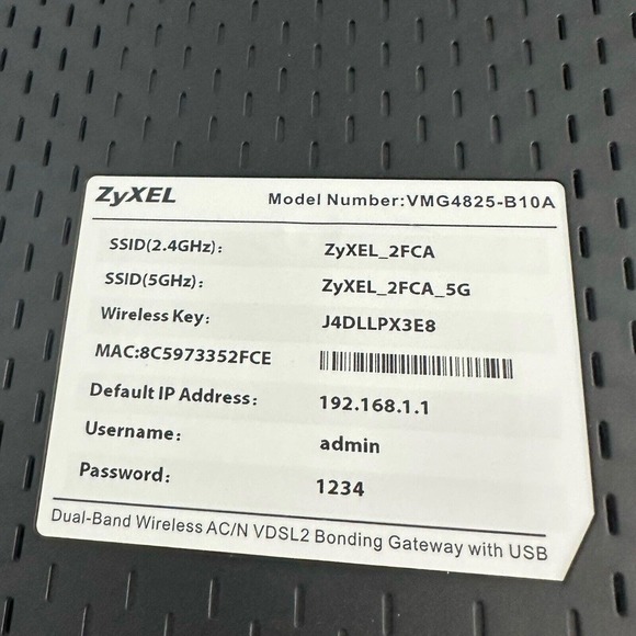 ZyXEL VMG4825-B10A Dualband Wireless DSL Bonding Gateway Router - Picture 3 of 4